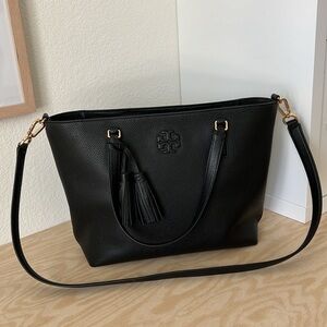 TORY BURCH
Thea Center-Zip Large Leather Tote Bag w/ Tassels - new without tags